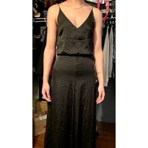 NWOT H&M Women's Black Spaghetti Metal Strap Party Formal Long Maxi Dress Size 4